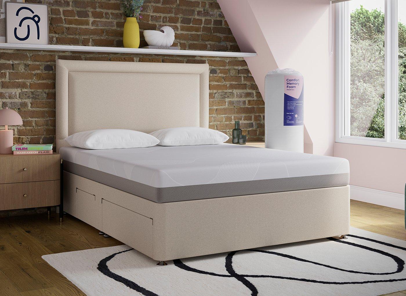Dreams Comfort 5 Zone Memory Foam Rolled Mattress