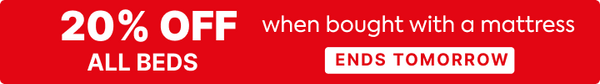 20% off all beds when bought with a mattress