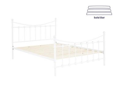 Ava Metal Bed Frame Dreams, Double Metal Bed Frame With Wooden Slats