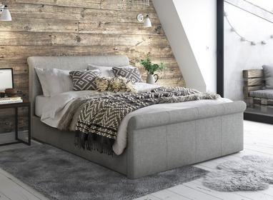 Wilson Fabric Upholstered Ottoman Bed Frame Dreams