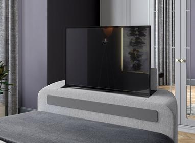 Tokyo Upholstered Bed Frame With 43 Led Tv 5 1 Surround Sound System Dreams Yes, this is entirely possible, providing the amplifier you are using supports surround sound. tokyo upholstered bed frame with 43