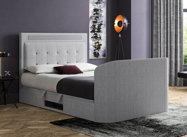 Tokyo Upholstered Bed Frame With 43 Led Tv 5 1 Surround Sound System Dreams I have a playbar, sub, and two play:1 speakers.