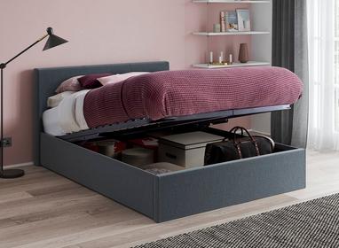 Yardley Upholstered Ottoman Bed Frame Storage Beds Beds Dreams