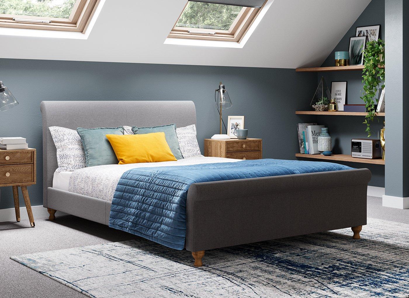 Next Day Delivery - Marley Upholstered Low Rise Bed Frame