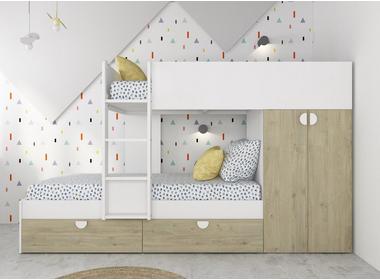 Bed frame against a wall