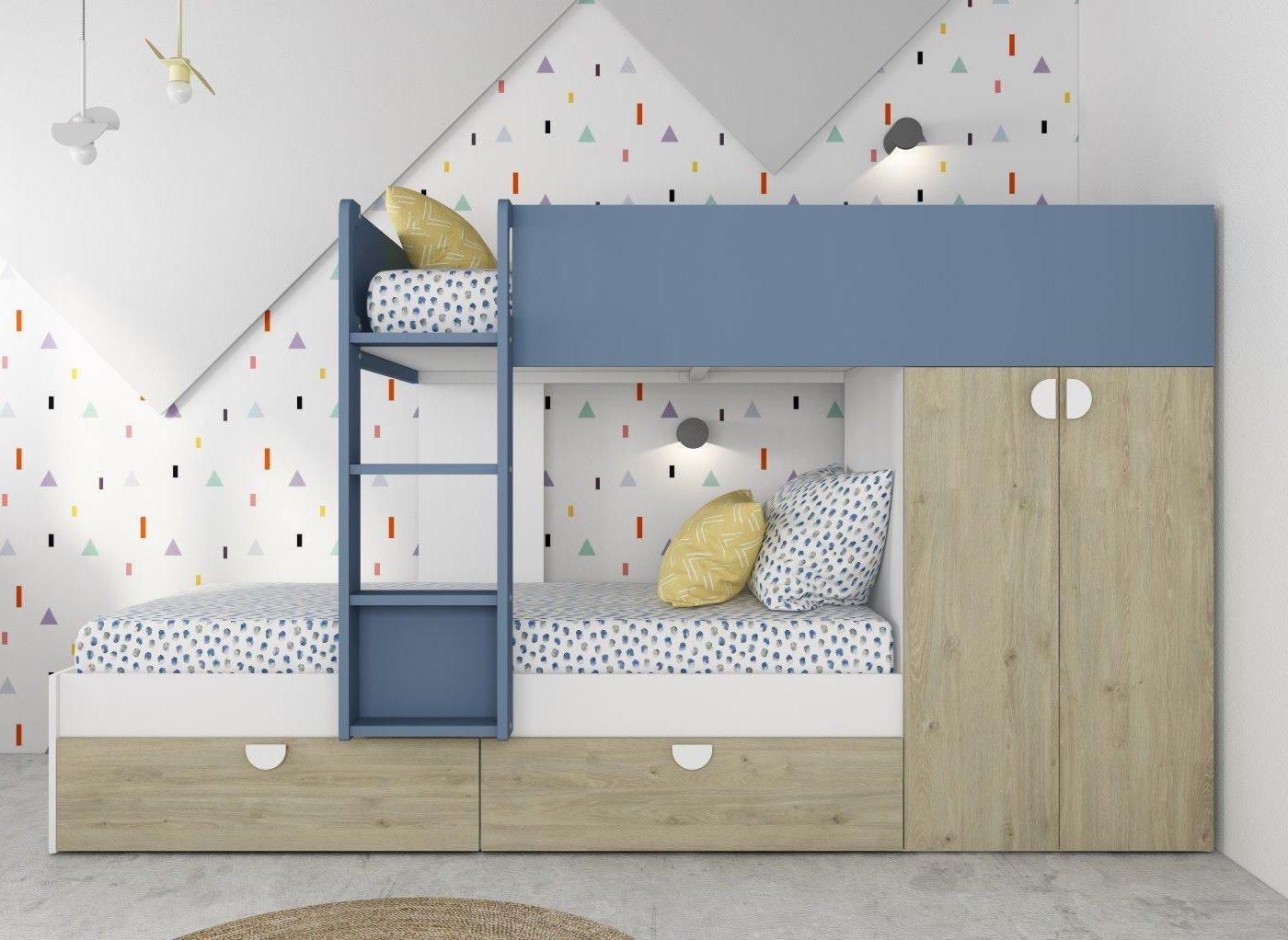 Wren Kids Wooden Bunk Bed with Storage