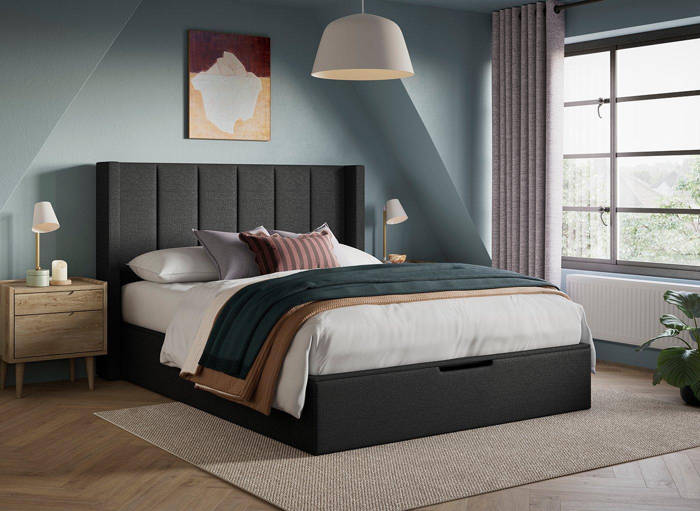 Adwell Upholstered Ottoman Bed Frame