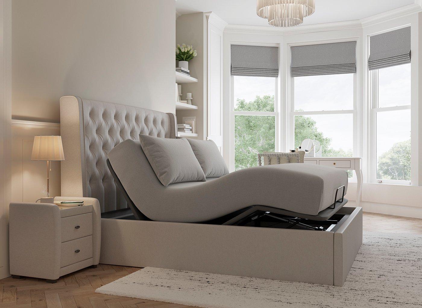 Deacon Ergomotion Adjustable Upholstered Bed Frame