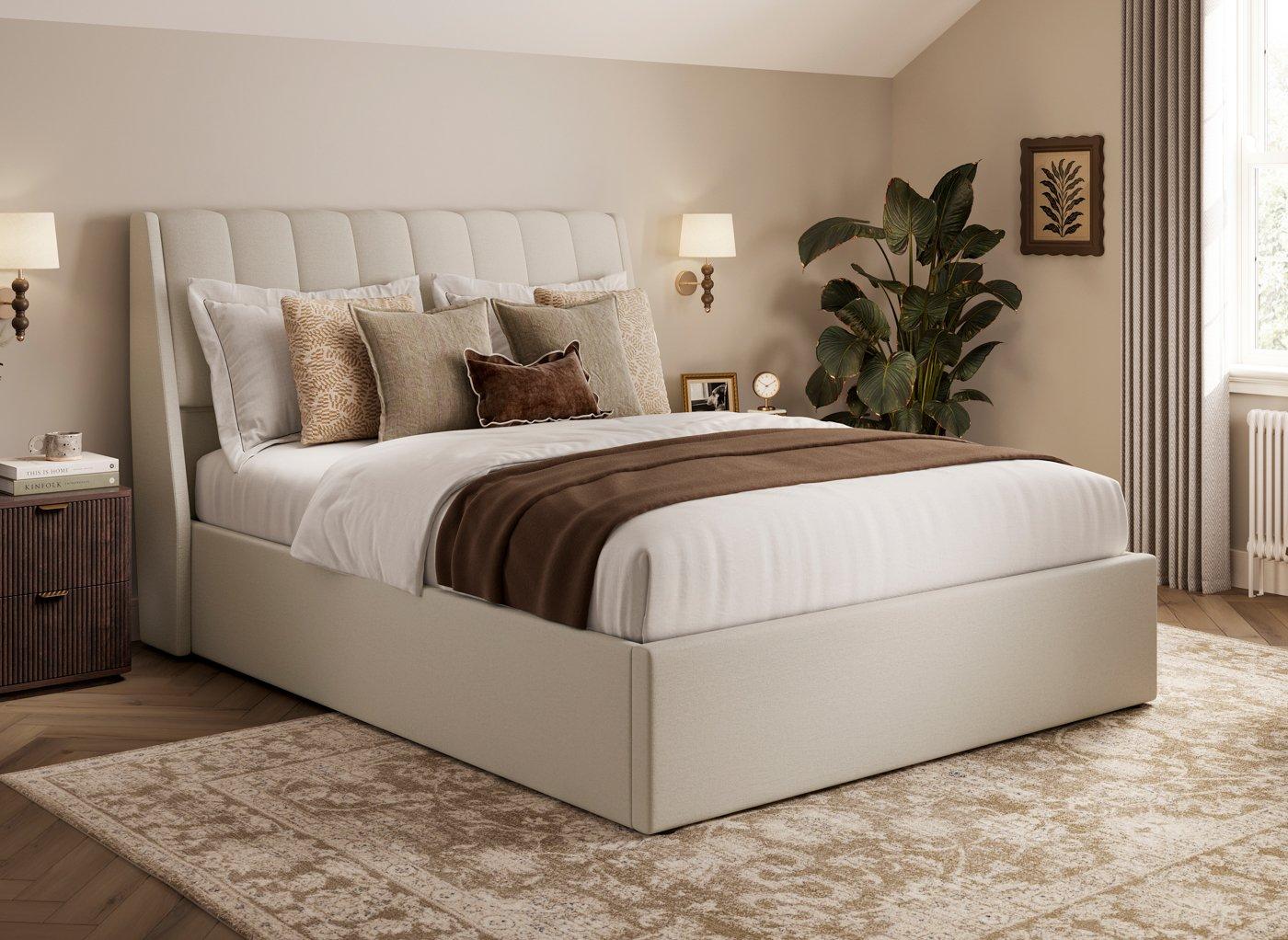 Maverick Upholstered Ottoman Headboard Storage Bed Frame