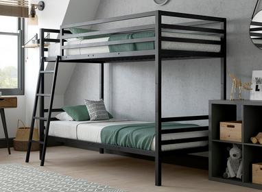Saturn Metal Bunk Bed Beds, Black Bunk Beds