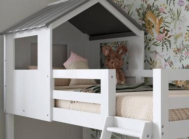 White Midsleeper Cabin Bunk Bed Dreams