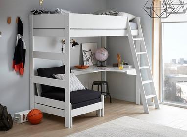 Anderson Desk High Sleeper With Black Chair High Sleeper Beds Kids Dreams