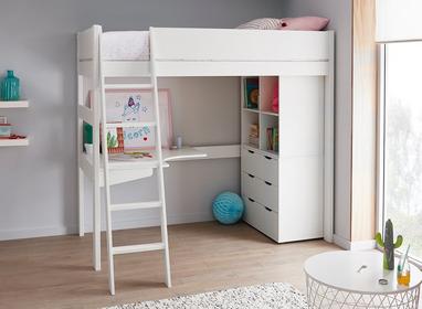 Anderson Desk High Sleeper With Storage, Bunk Bed With Desk And Shelf