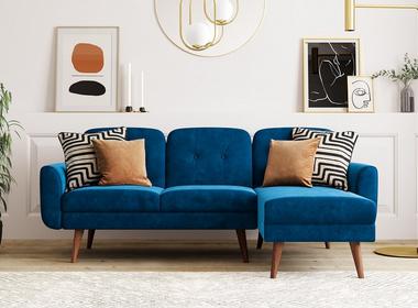 Blue sofa bed