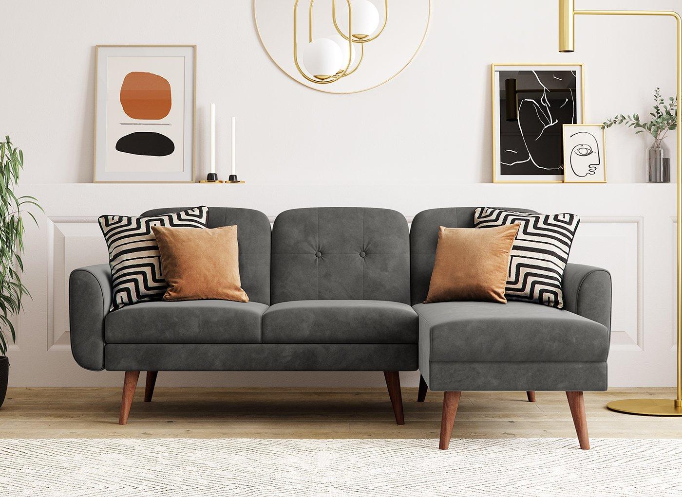 Clearance Gallway 3-Seater Corner Clic-Clac Sofa Bed