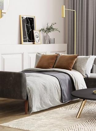 Dressed sofa bed