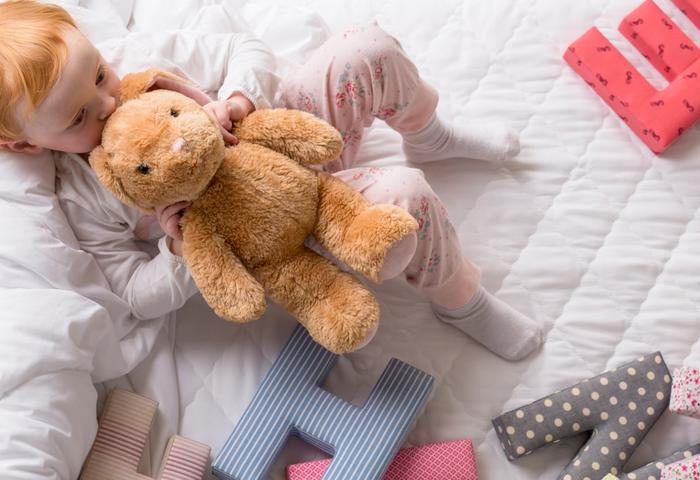 baby on a mattress