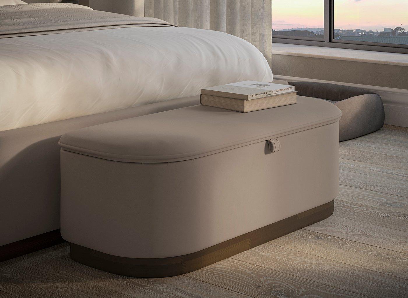 Chloe Velvet-Finish Blanket Box