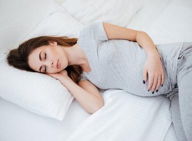 Sleeping pregnant woman