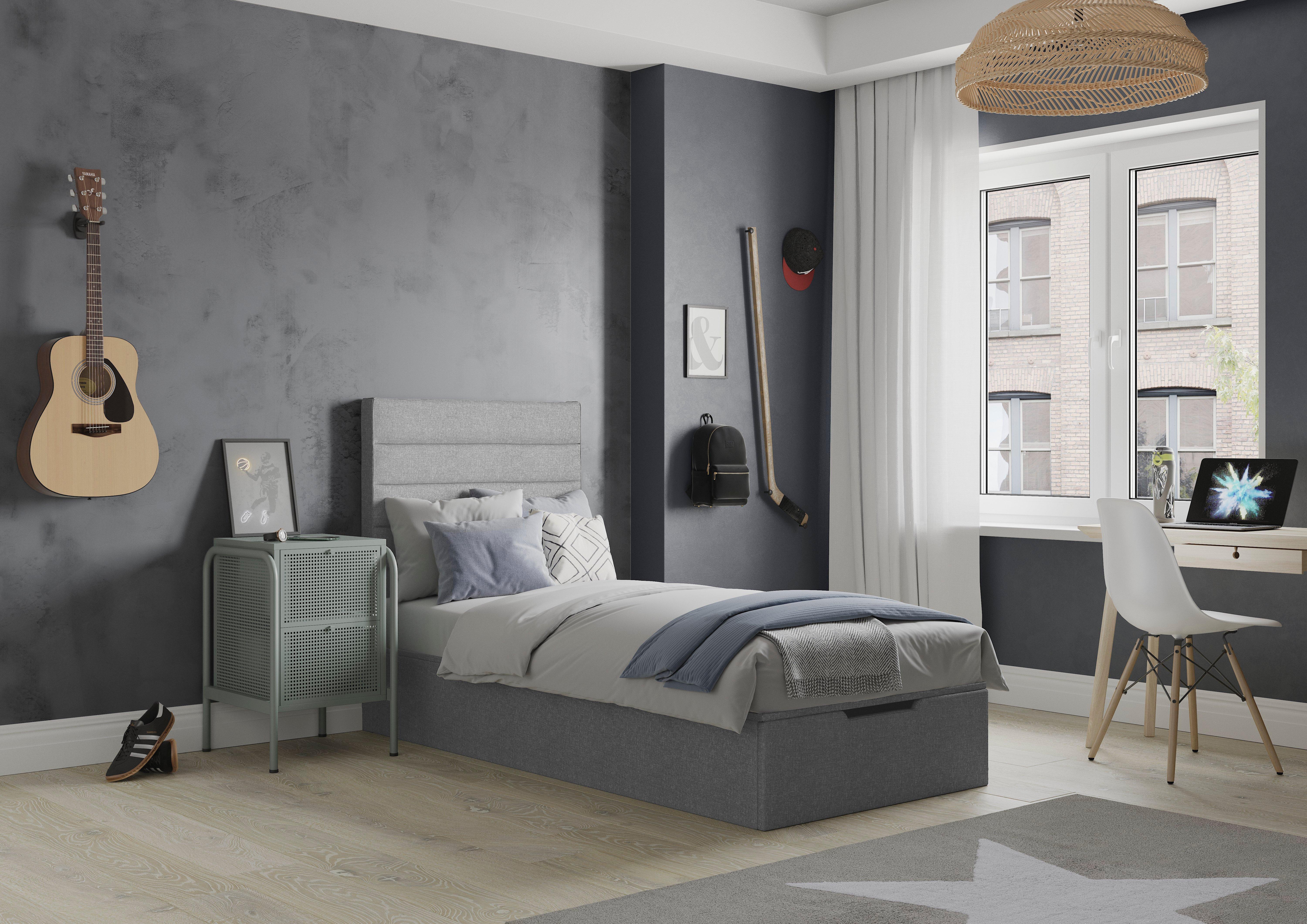 Gray single deals bed