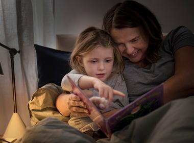 Mother reading a story