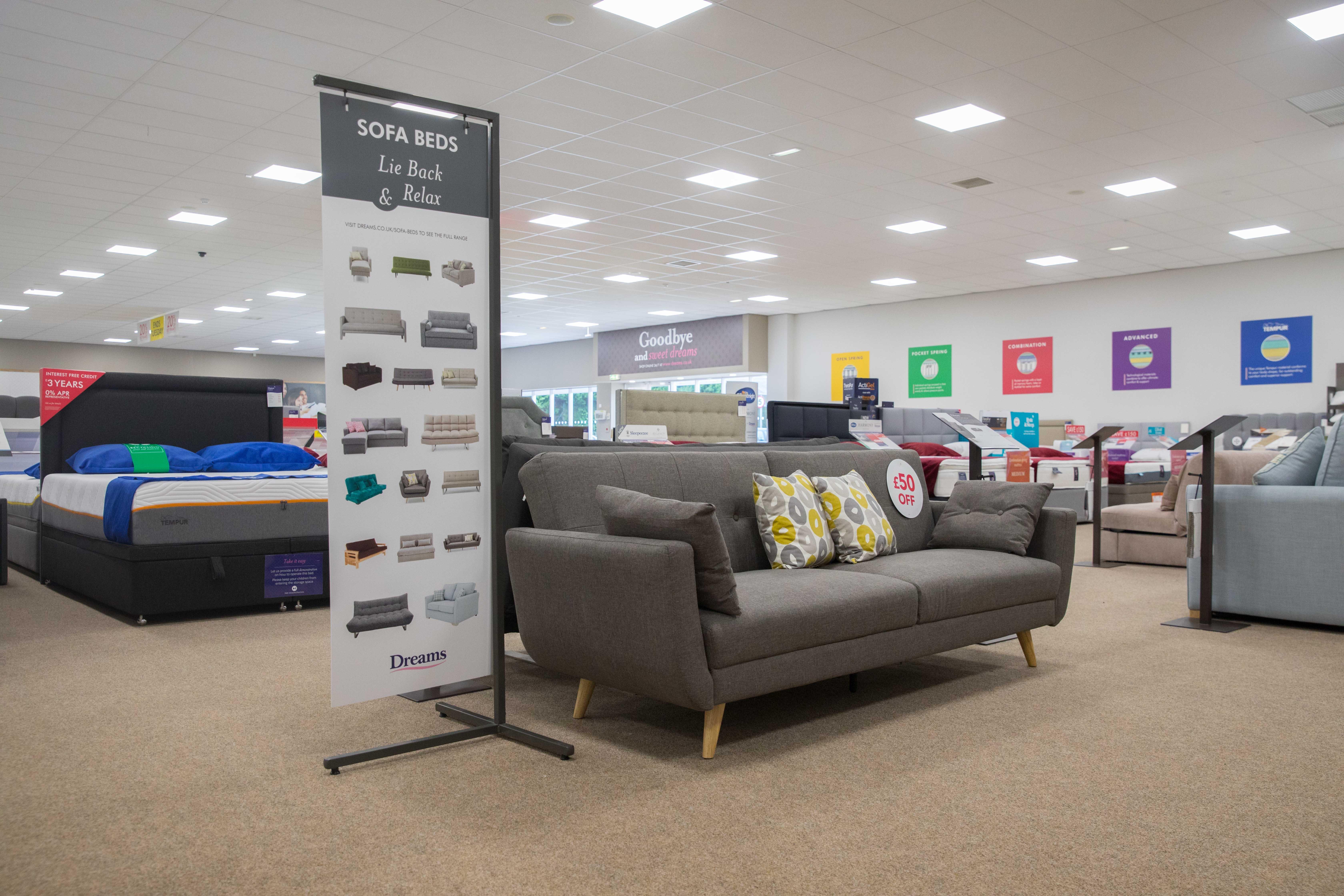 Dreams Store in Dunfermline Beds, Mattresses & Furniture Dreams