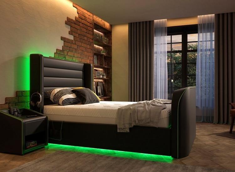 High Sleeper PodBed Small Double Gaming Bed with Sofa Bed, Built