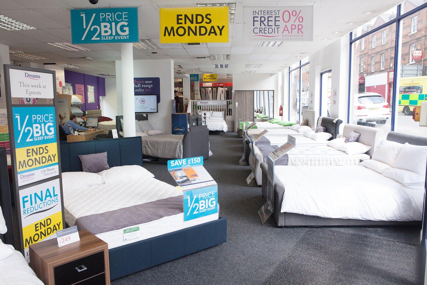Dreams Store in Epsom Beds, Mattresses & Furniture Dreams