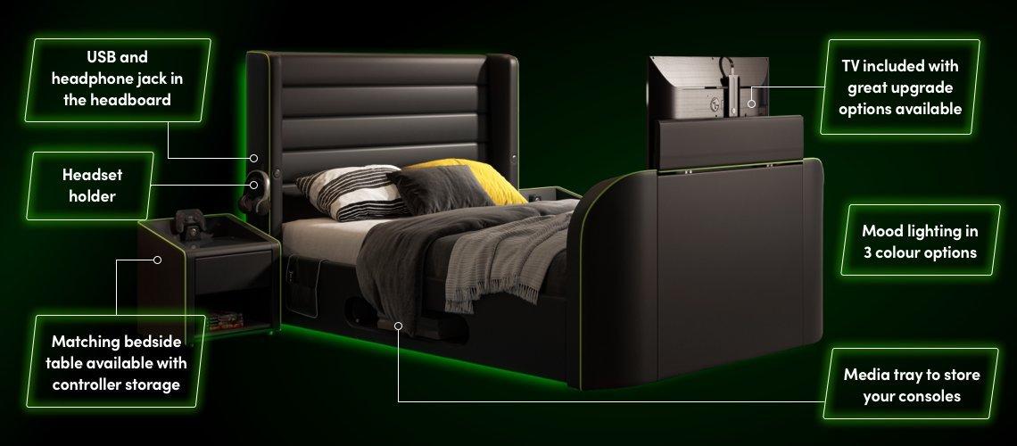 Drift gaming bed green
