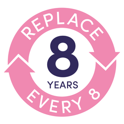 Replace every eight years