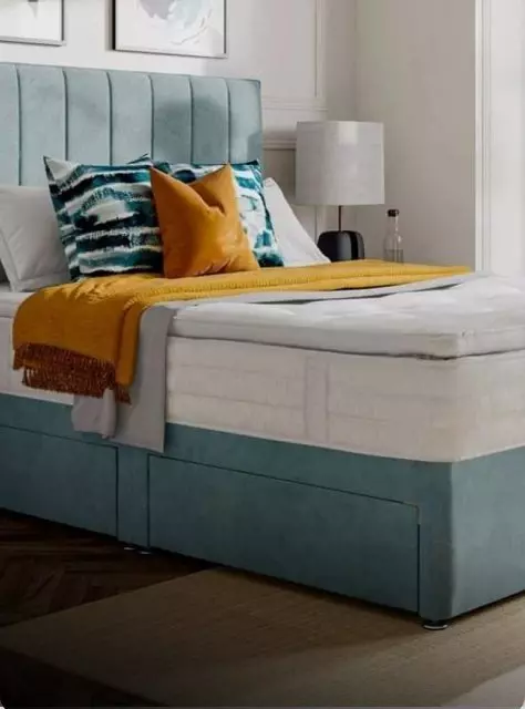 Silentnight Mattress on Teal Bed Frame