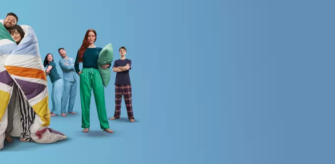 silentnight themed blue background pattern