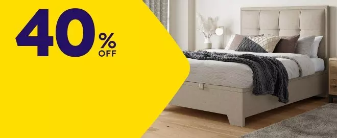40% off, Hopkins bedframe in a bedroom setting | Dreams