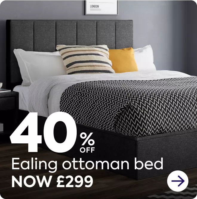 40% off Ealing ottoman bed, Now £299 | Dreams