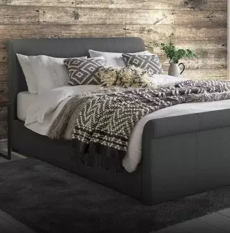 Grey Wilson ottoman bed in a bedroom setting | Dreams