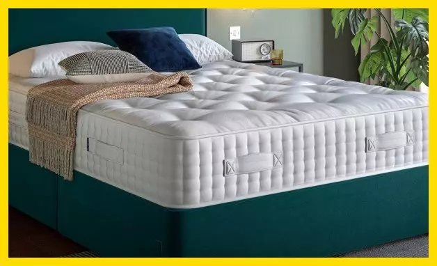 Flaxby mattress on a green bed