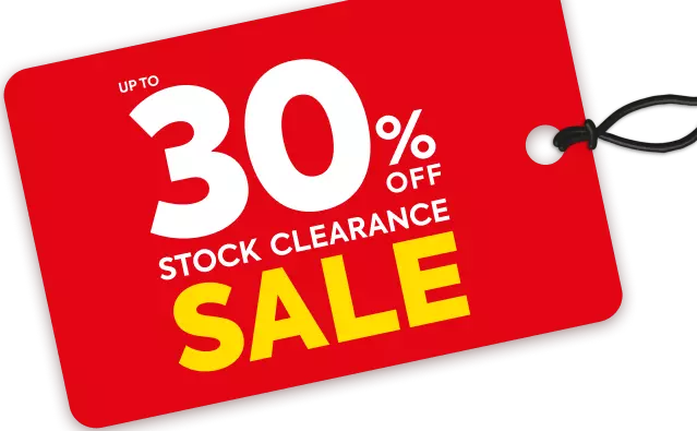 Upto 30% off stock clearance sale.