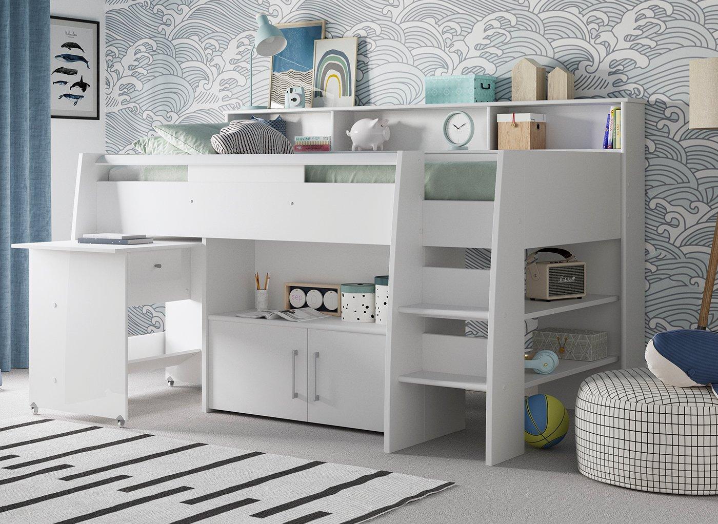 Mid sleeper store bed with drawers