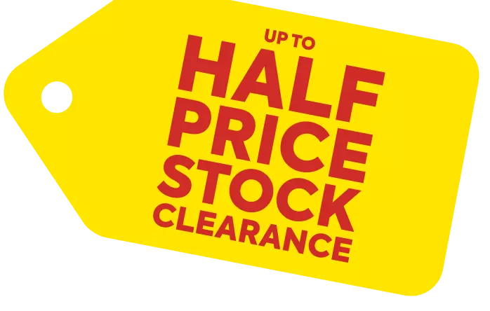 Up To Half Price Stock Clearance