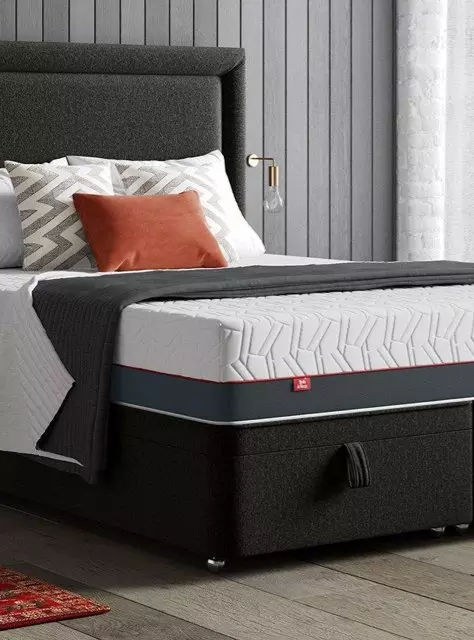 Hyde&Sleep Mattress On A Dark Grey Bed Frame