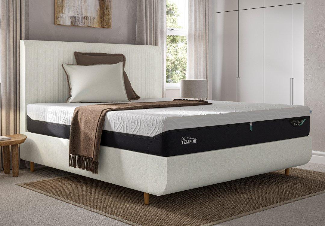 Pro Air Plus SmartCool: mattress on top of a bed frame set in a bedroom