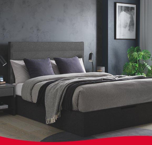 Sutton Grey Bedset In Bedroom