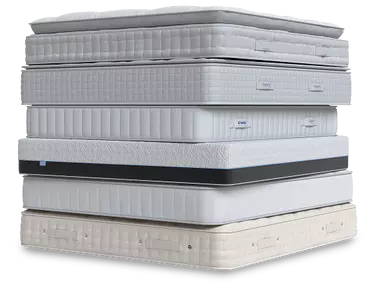 Image of stacked dreams mattresses.