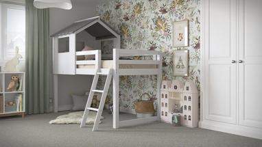 White Midsleeper Cabin Bunk Bed Dreams